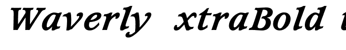 WaverlyExtraBoldItalic