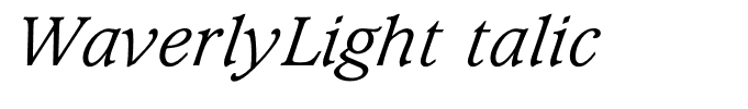 WaverlyLightItalic