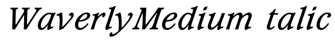WaverlyMediumItalic