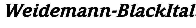 Weidemann-BlackItalic