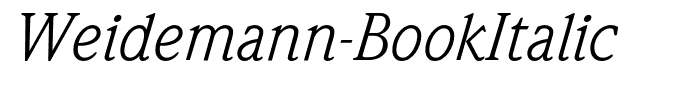 Weidemann-BookItalic