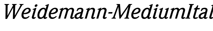 Weidemann-MediumItalic