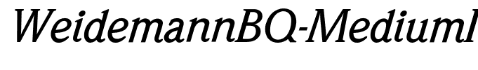 WeidemannBQ-MediumItalic