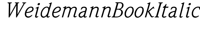 WeidemannBookItalic