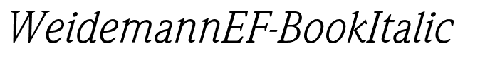 WeidemannEF-BookItalic