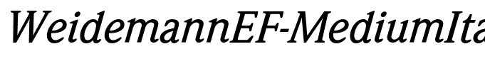 WeidemannEF-MediumItalic
