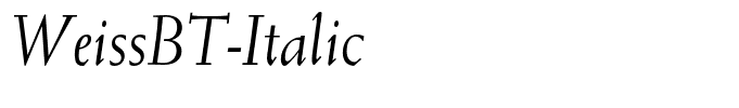 WeissBT-Italic