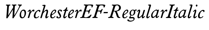 WorchesterEF-RegularItalic