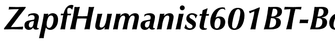 ZapfHumanist601BT-BoldItalic