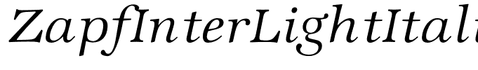 ZapfInterLightItalic