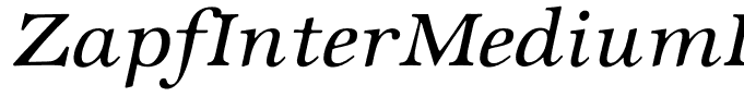 ZapfInterMediumItalic