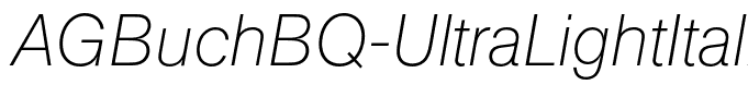 AGBuchBQ-UltraLightItalic