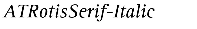 ATRotisSerif-Italic