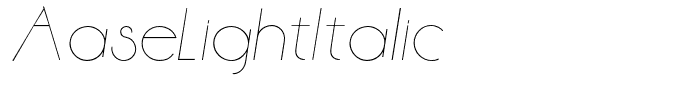 AaseLightItalic