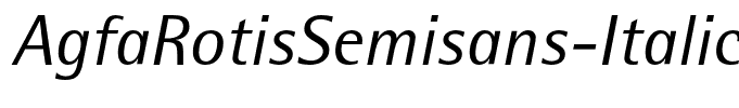 AgfaRotisSemisans-Italic