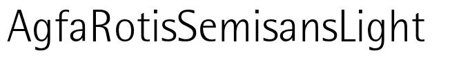 AgfaRotisSemisansLight