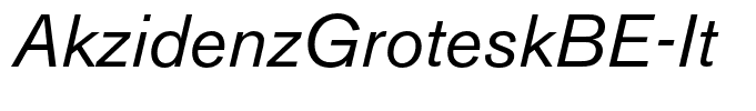 AkzidenzGroteskBE-It