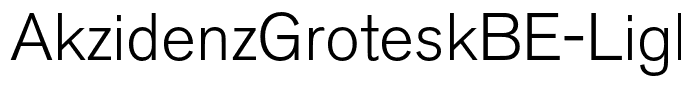 AkzidenzGroteskBE-Light