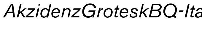 AkzidenzGroteskBQ-Italic
