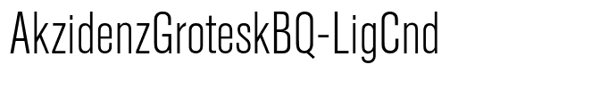 AkzidenzGroteskBQ-LigCnd