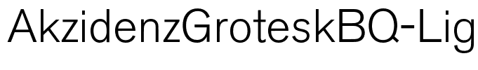AkzidenzGroteskBQ-Light