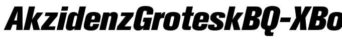 AkzidenzGroteskBQ-XBoldIt