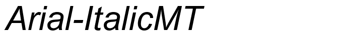 Arial-ItalicMT