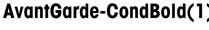 AvantGarde-CondBold(1)