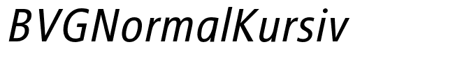BVGNormalKursiv