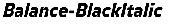 Balance-BlackItalic