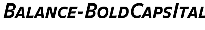 Balance-BoldCapsItalic