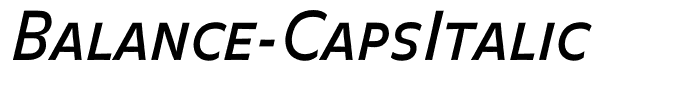 Balance-CapsItalic