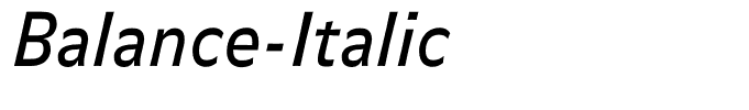 Balance-Italic