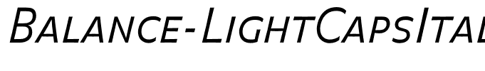 Balance-LightCapsItalic