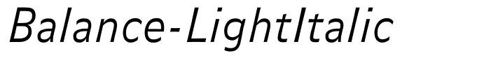 Balance-LightItalic