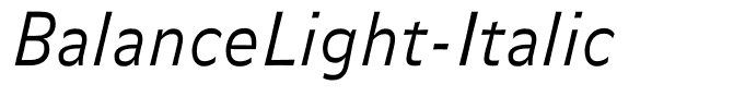 BalanceLight-Italic