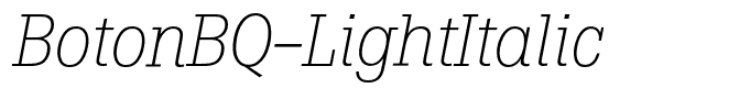 BotonBQ-LightItalic