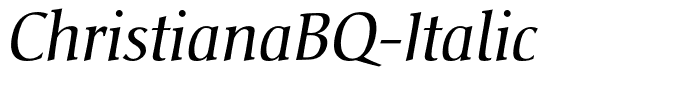 ChristianaBQ-Italic