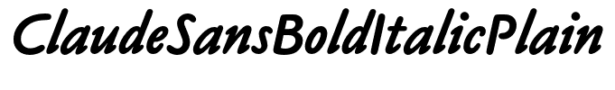 ClaudeSansBoldItalicPlain