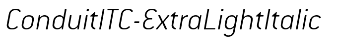 ConduitITC-ExtraLightItalic