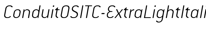 ConduitOSITC-ExtraLightItalic