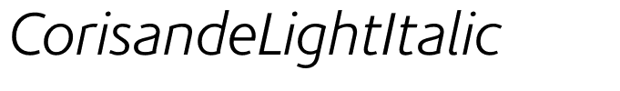 CorisandeLightItalic