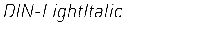 DIN-LightItalic