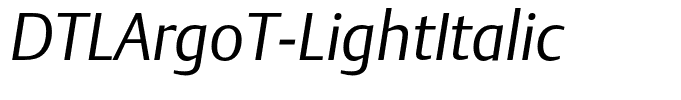 DTLArgoT-LightItalic