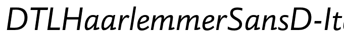 DTLHaarlemmerSansD-Italic