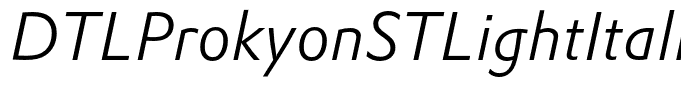 DTLProkyonSTLightItalic