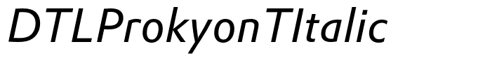 DTLProkyonTItalic