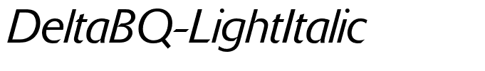 DeltaBQ-LightItalic