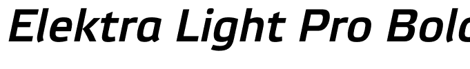 Elektra Light Pro Bold Italic