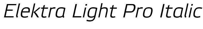 Elektra Light Pro Italic